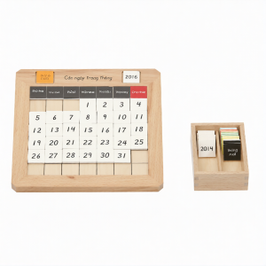 Hộp các ngày trong tháng, tiếng Việt