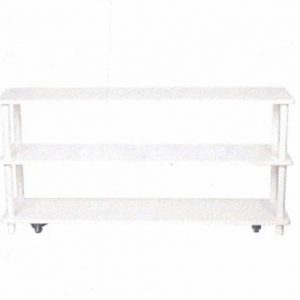 Giá 3 đợt (2 khoang không lưng) chân tròn có bánh xe