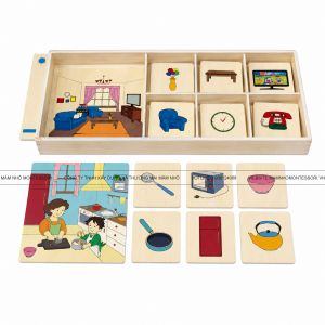 Phát triển từ vựng thông qua thẻ ảnh gỗ theo chủ đề gia đình (Hộp gỗ) - UDM